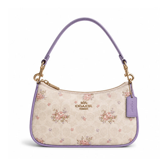 Teri Premium Printed Shoulder Bag – Floral Lilac alternate view