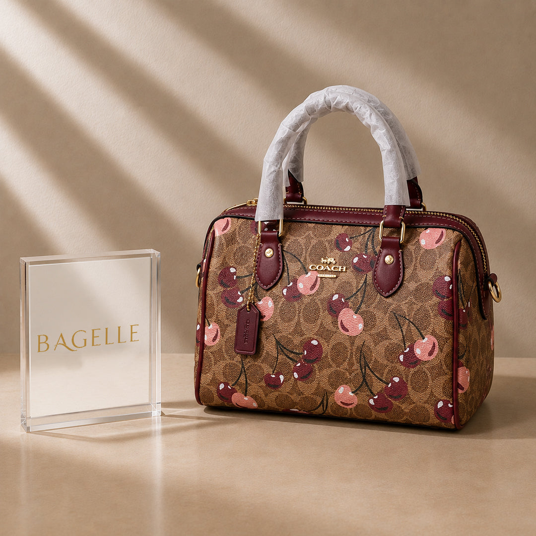 Duffle Monogram Satchel Bag in Pink Floral