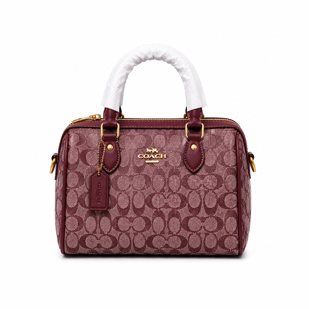 Duffle Monogram Satchel Bag in Pink Floral alternate view