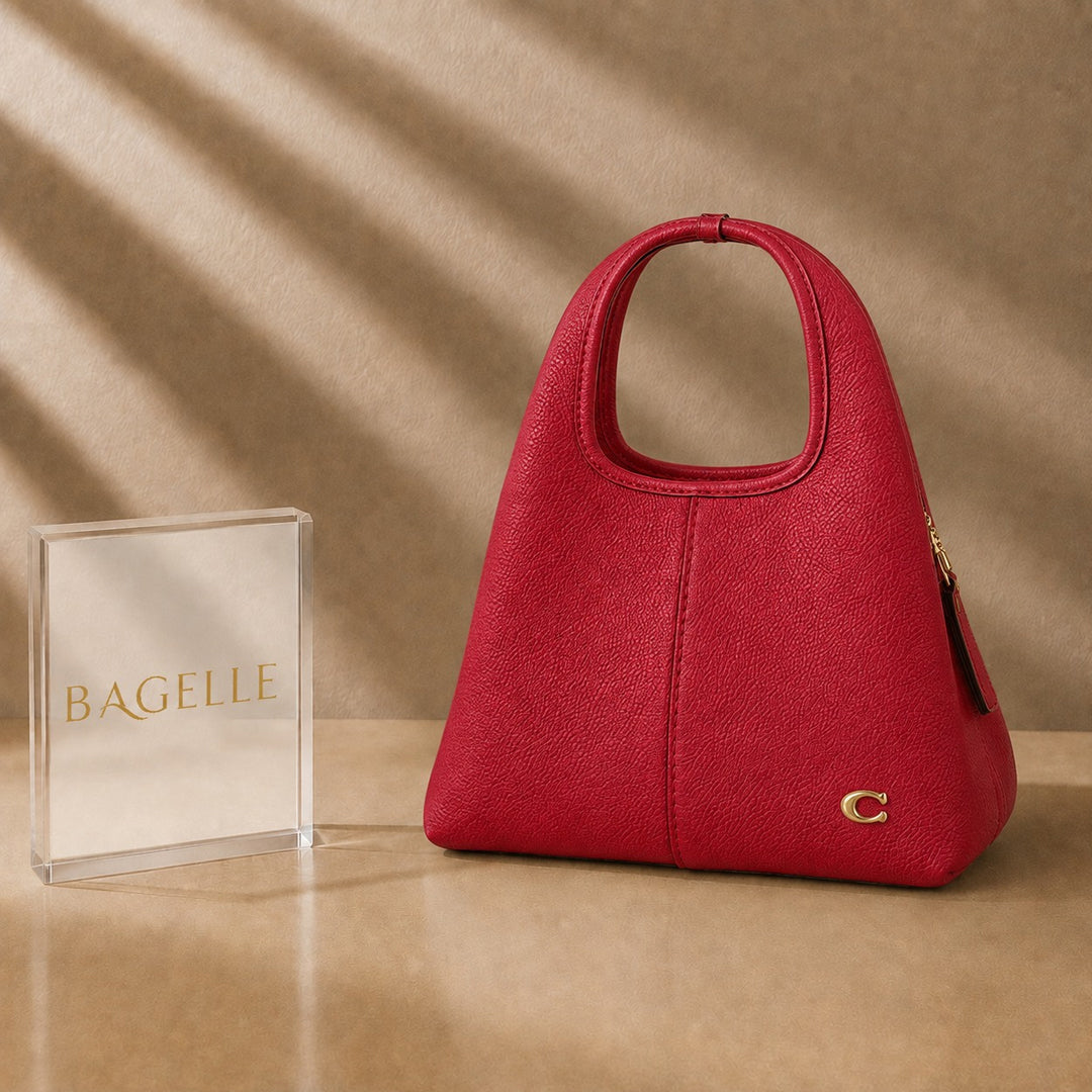 Lana Premium Hobo Bag – Red front view