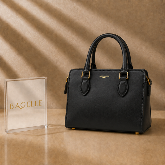 Top Handle Boston Bag in Black alternate view