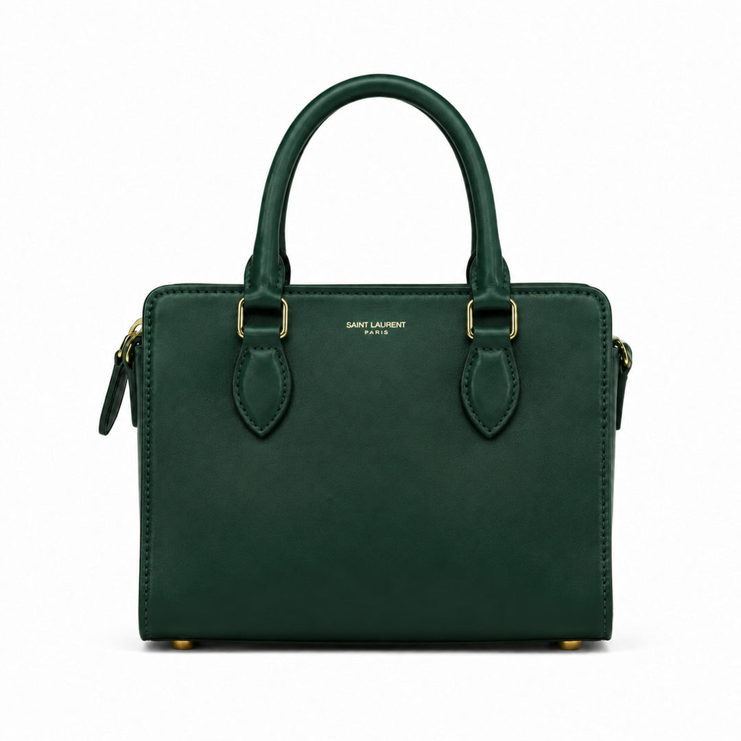 Top Handle Boston Bag – Green front view