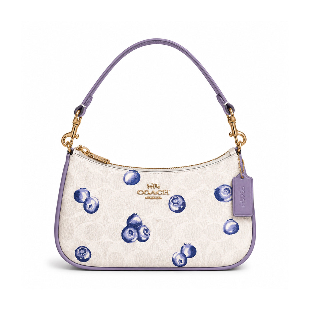 Teri Premium Printed Shoulder Bag – White Blueberries alternate view