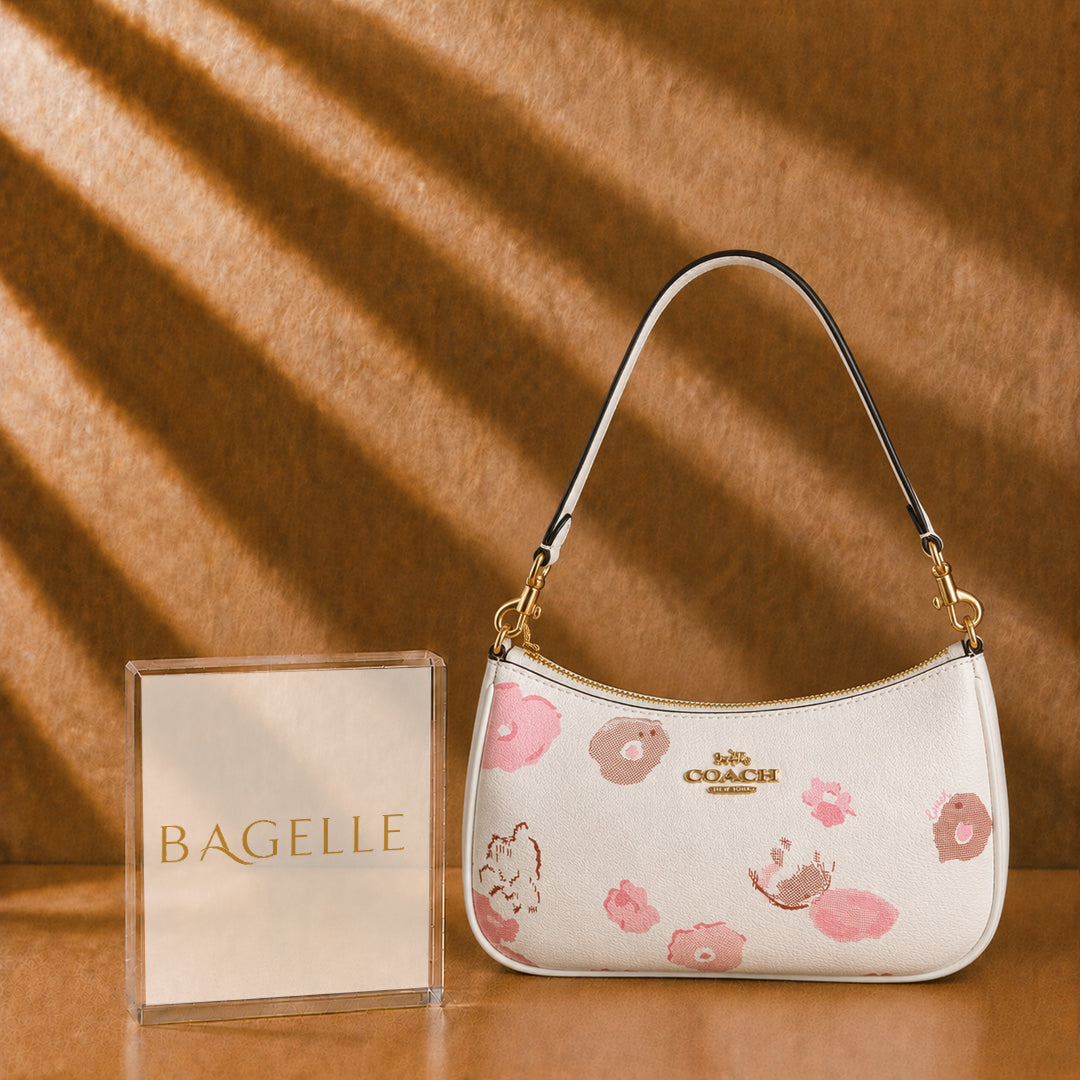Teri Premium Printed Shoulder Bag – Summer White front view