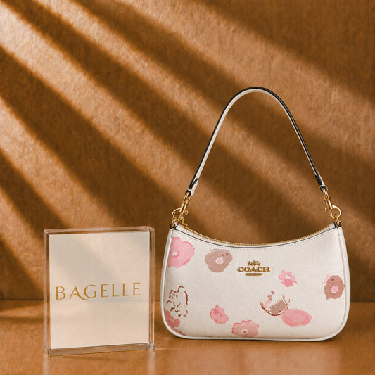 Teri Premium Printed Shoulder Bag – Summer White front view