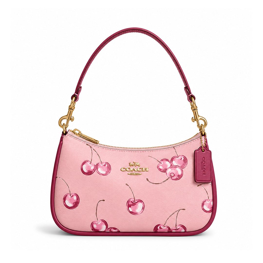 Teri Premium Printed Shoulder Bag – Pink Cherries alternate view