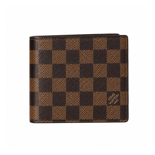 Louis Vuitton Damier Ebene Bifold Wallet – Brown detail view