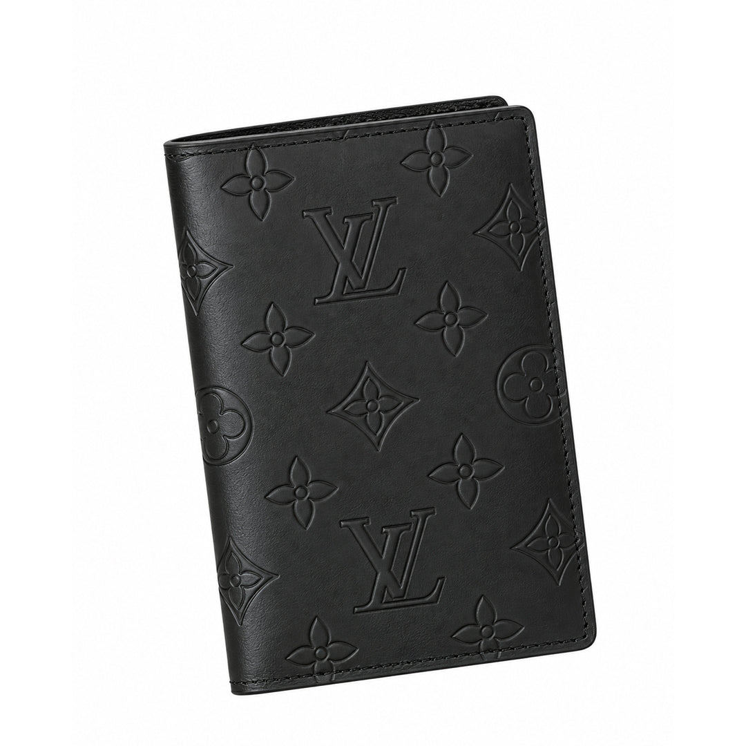 Louis Vuitton Monogram Shadow Passport Cover – Black detail view