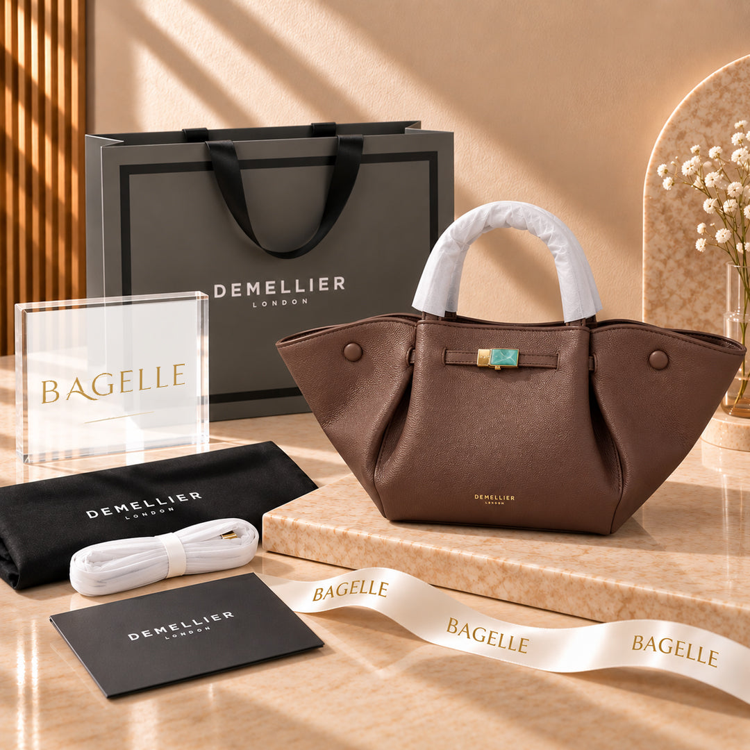 DeMellier New York Tote Bag – Mocha Brown front view