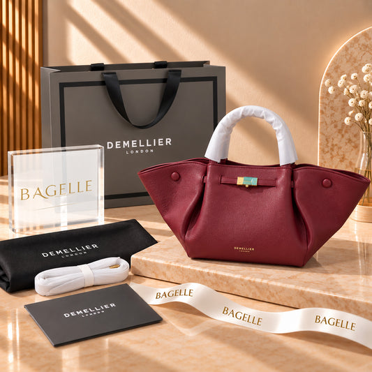 DeMellier New York Tote Bag – Burgundy front view