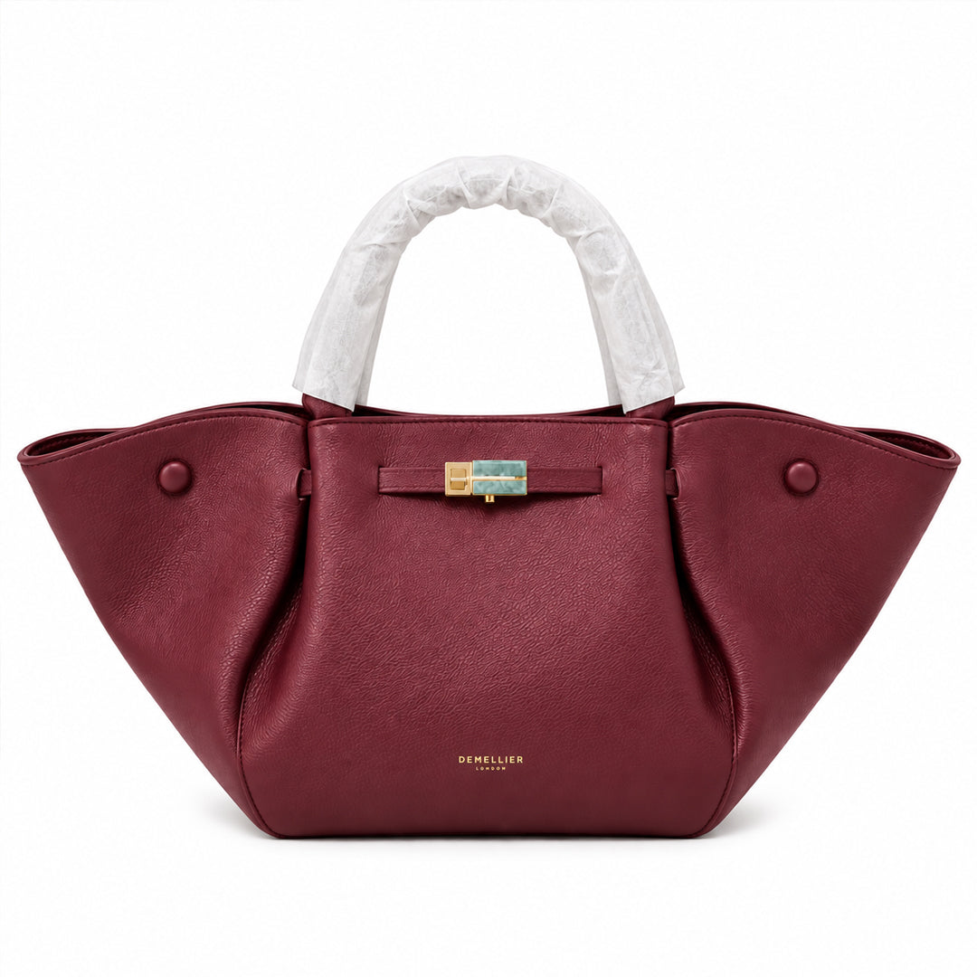 DeMellier New York Tote Bag – Burgundy detail view